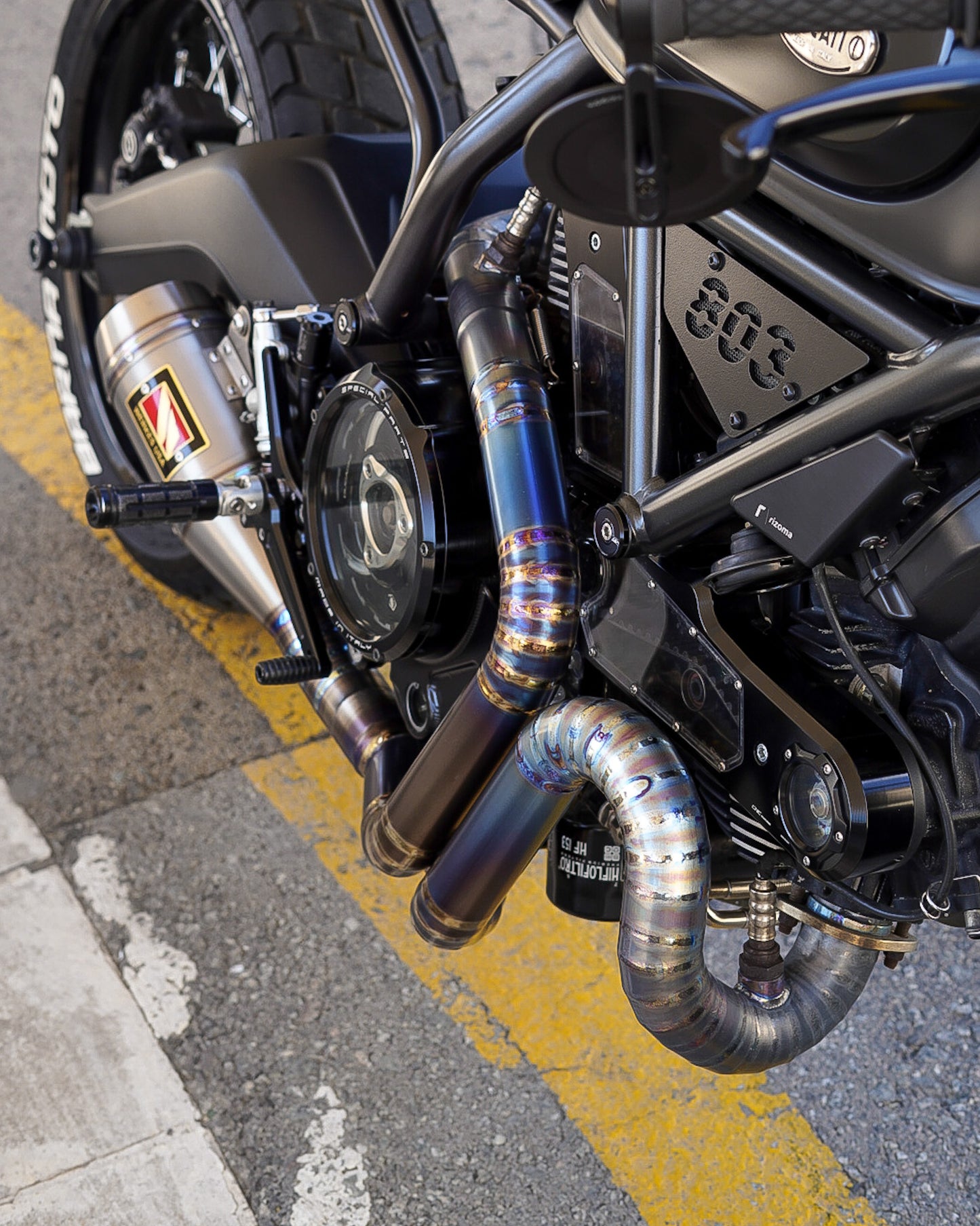 Ducati Scrambler Exhaust Headers Titanium